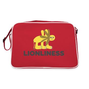 LIONLINESS - Lion Only Outsider Art - Retro Bag - red/white - Back