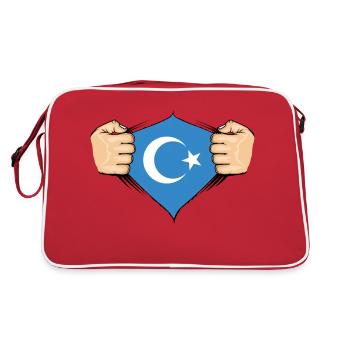 Uyghur Flag Design - Retro Bag - red/white - Back
