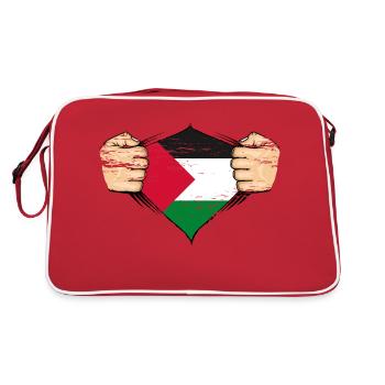Palestine Flag Design used - Retro Bag - red/white - Back