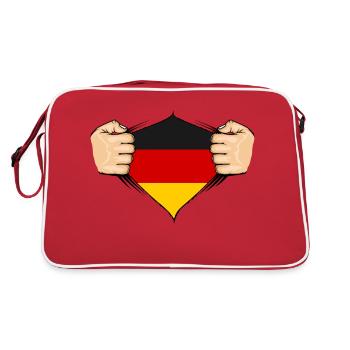 Germany Flag Design - Retro Bag - red/white - Back