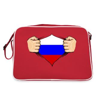Conception du drapeau de la Russie - Sac Retro - rouge/blanc - Dos