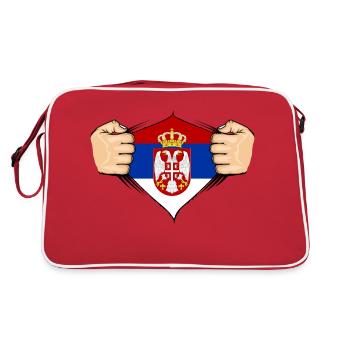 Serbia Flag Design - Retro Bag - red/white - Back