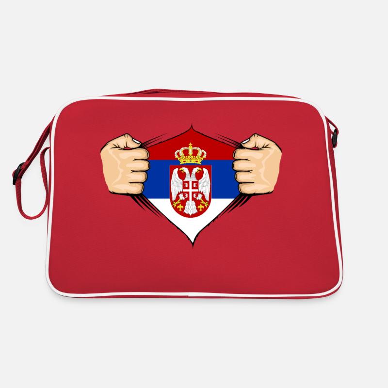 Conception du drapeau de la Serbie Sac Retro