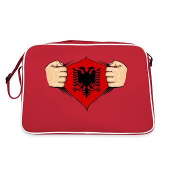 Albania Flag Design - Retro Bag - red/white - Back