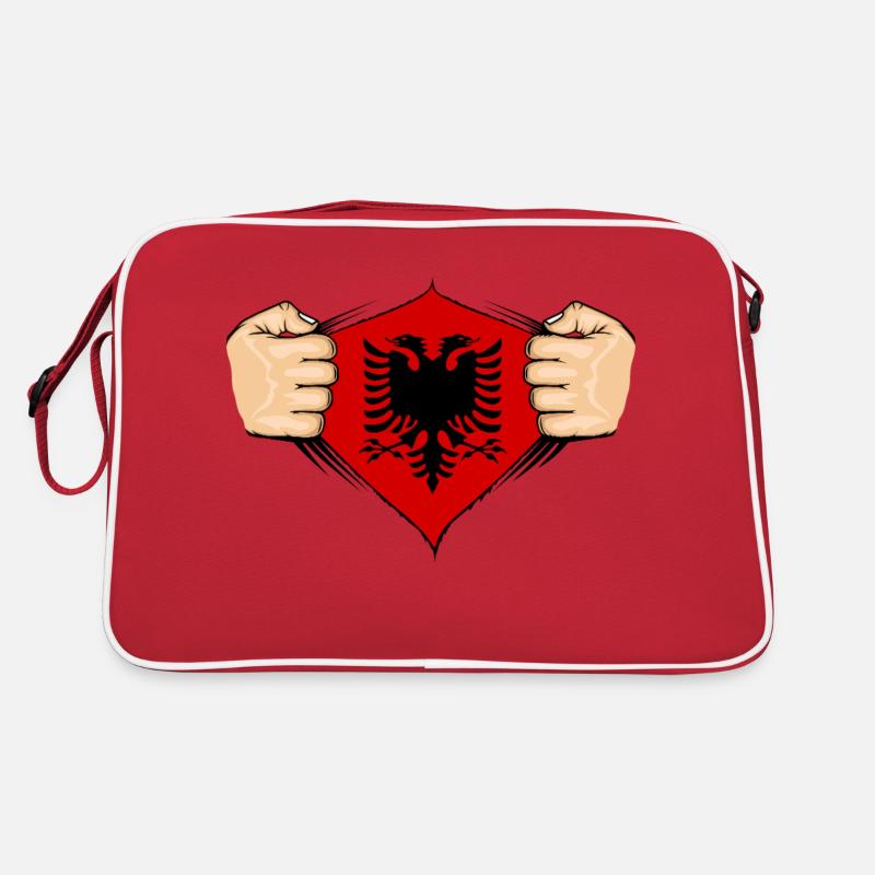 Conception du drapeau de l’Albanie Sac Retro