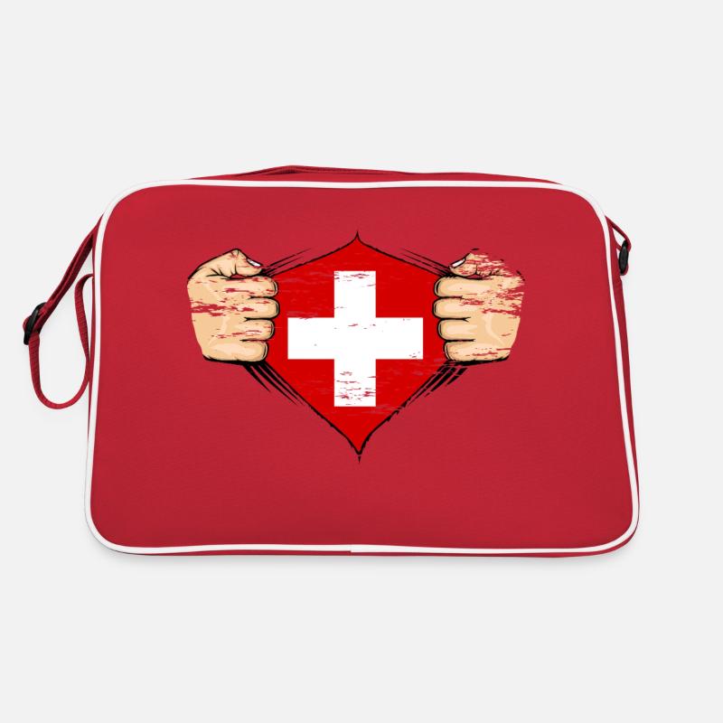 Schweiz Flagge Design used Retro Tasche