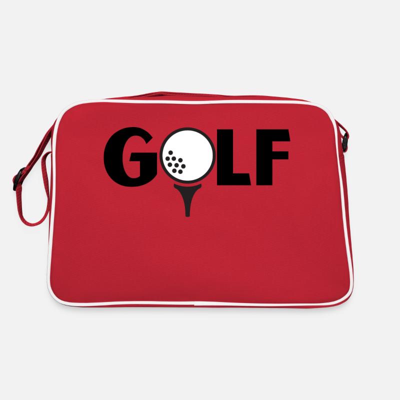 Golf - Retro Tasche - Rot/Weiß