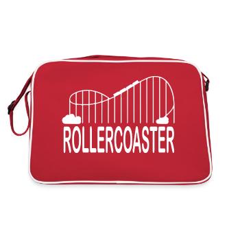 Rollercoaster Achterbahn - Retro Tasche - Rot/Weiß - Hinten