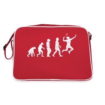 Federball Evolution Federballliebhaber Badminton - Retro Tasche - Rot/Weiß - Hinten