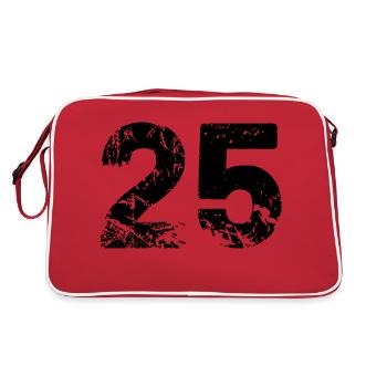 25 - Sac Retro - rouge/blanc - Dos