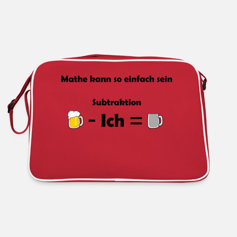 Bier-Mathematik – Subtraktion kann so einfach sein Retro Tasche