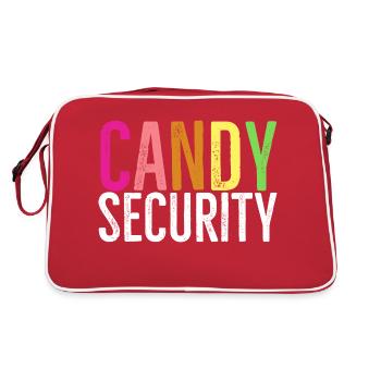 Süßigkeiten Sicherheit - Retro Tasche - Rot/Weiß - Hinten