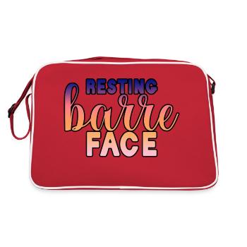 Resting Barre Face 3 - Retro Bag - red/white - Back