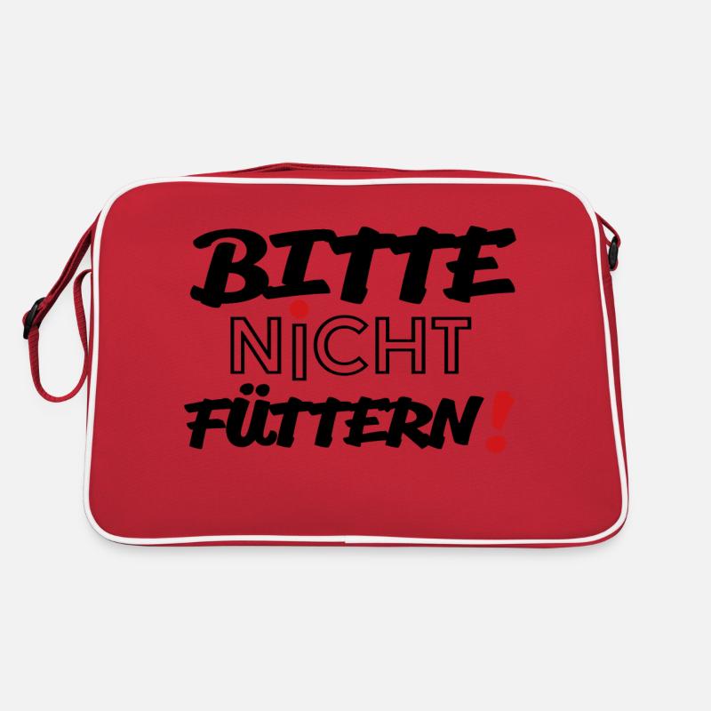 Bitte nicht füttern! Retro Tasche