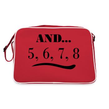 Dancing Dance Music - Retro Bag - red/white - Back