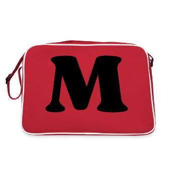 Letter m - Retro Bag - red/white - Back
