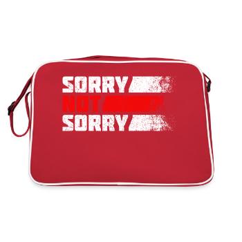 Désolé pas désolé. Design ironique et amusant - Sac Retro - rouge/blanc - Dos