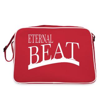 bday musical rhythm present idea timeless fashion - Retro Tasche - Rot/Weiß - Hinten
