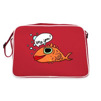 Hey you - Retro Bag - red/white - Back