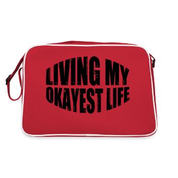 Living My Okayest Life 8 - Retro Tasche - Rot/Weiß - Hinten