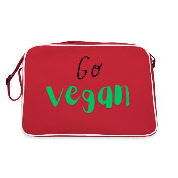Devenez végétalien - Sac Retro - rouge/blanc - Dos
