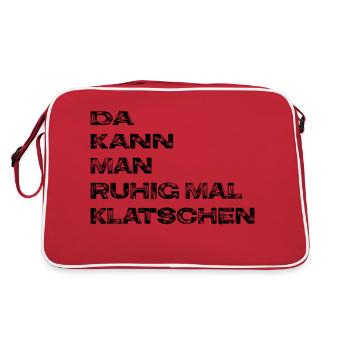 Klatschen - Retro Tasche - Rot/Weiß - Hinten