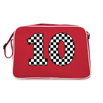 Numéro 10 à carreaux - Sac Retro - rouge/blanc - Dos