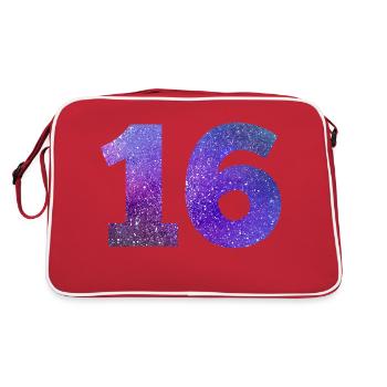 Number 16 galaxy - Retro Bag - red/white - Back