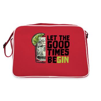 Gin and Tonic Let the Good Times BeGin - Retro Tasche - Rot/Weiß - Hinten