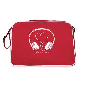 Aimer la musique - Sac Retro - rouge/blanc - Dos