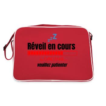 Réveil en cours, veuillez patientez - Sac Retro - rouge/blanc - Dos