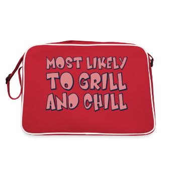 Le plus susceptible de griller et refroidir - Sac Retro - rouge/blanc - Dos
