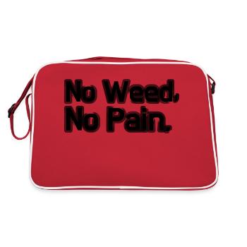 NO WEED NO PAIN Chemise / Idée cadeau pour adultes! - Sac Retro - rouge/blanc - Dos