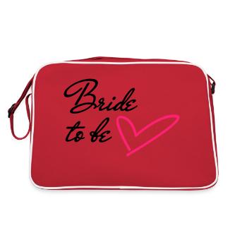 Bride to be | Heart - Retro Bag - red/white - Back