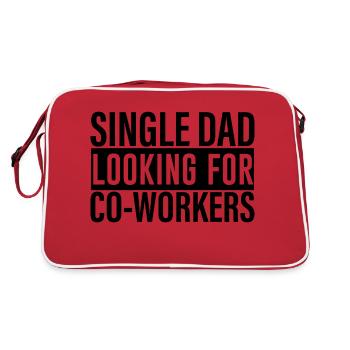 Single Dad Looking For Co-workers 4 - Retro Bag - red/white - Back