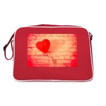 Cœur rouge - Sac Retro - rouge/blanc - Dos