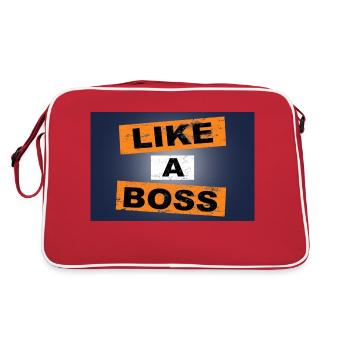 Turn the Page saying lettering - Retro Bag - red/white - Back