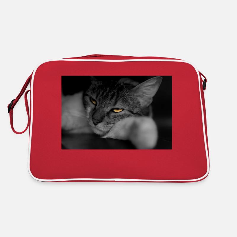 Die Katze mit dem schrecklichen Blick Retro Tasche