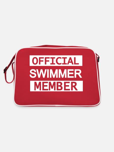 Triathlon Swim Bike Run Marathon - Retro Bag - red/white - Back