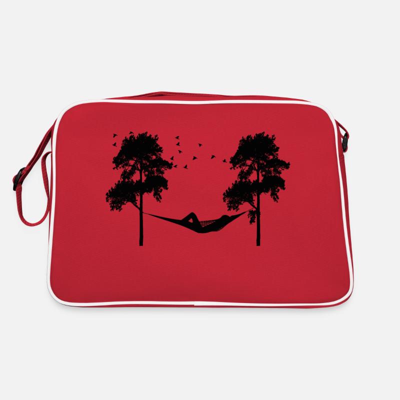 Hängematte im Paradies Retro Tasche