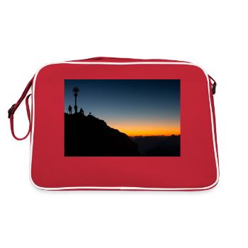 Morning atmosphere on the Zugspitze - Retro Bag - red/white - Back