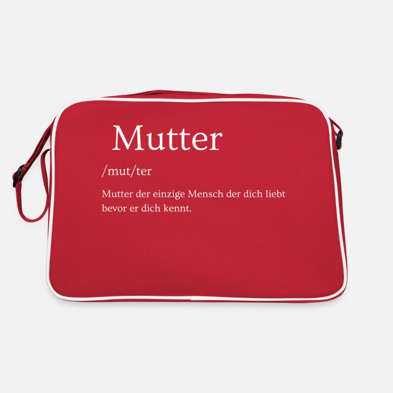Mutter T-Shirt, Duden Schriftzug - Bedeutung Retro Tasche