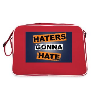 Les haineux vont détester le lettrage en disant - Sac Retro - rouge/blanc - Dos