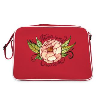 Nature is my Church - Retro Bag - red/white - Back