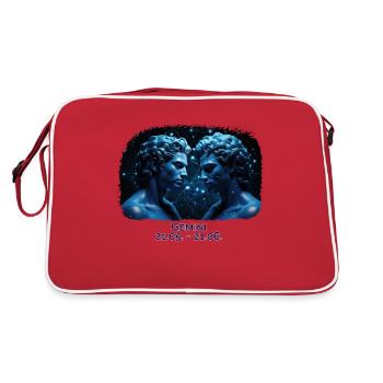 Signe du zodiaque Gémeaux M Date - Sac Retro - rouge/blanc - Dos