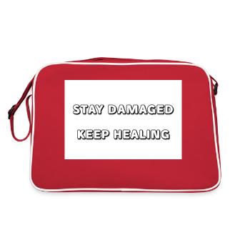 Healing Aljezur - Retro Tasche - Rot/Weiß - Hinten