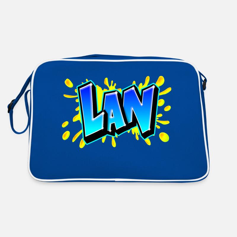 Graffiti "LAN" Imprimable sur tout support ! Sac Retro