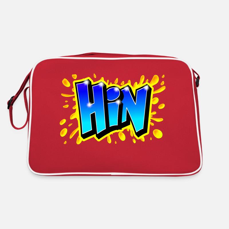 GRAFFITI FIRST NAME "HIN" PRINTABLE BY MAX THE TAGGER Retro Bag