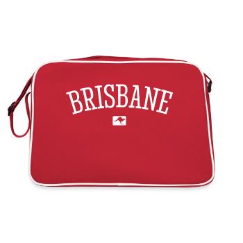 Brisbane Australia Down Under Kangaroo Koala - Retro Bag - red/white - Back