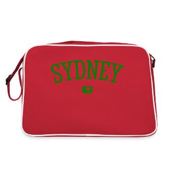 Sydney Australia Down Under Kangaroo Koala Outback - Retro Bag - red/white - Back